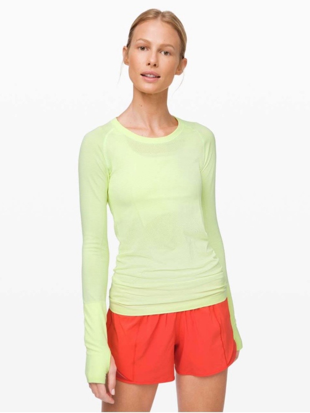 Lululemon Neon Yellow Swiftly Tech Long Sleeve Crew Pullover Size 6